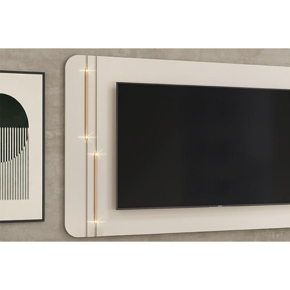 Home P/ Tv Até 75 Pol Ariana 241x132cm Off White - Dj Móveis - 5