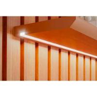 Home P/ Tv Até 84 Pol Maragogi 2.3 Ripado C/ Led 1 Porta Basculante E 2 Gavetas 230x220cm Cinamomo/off White - Permóbili - 2