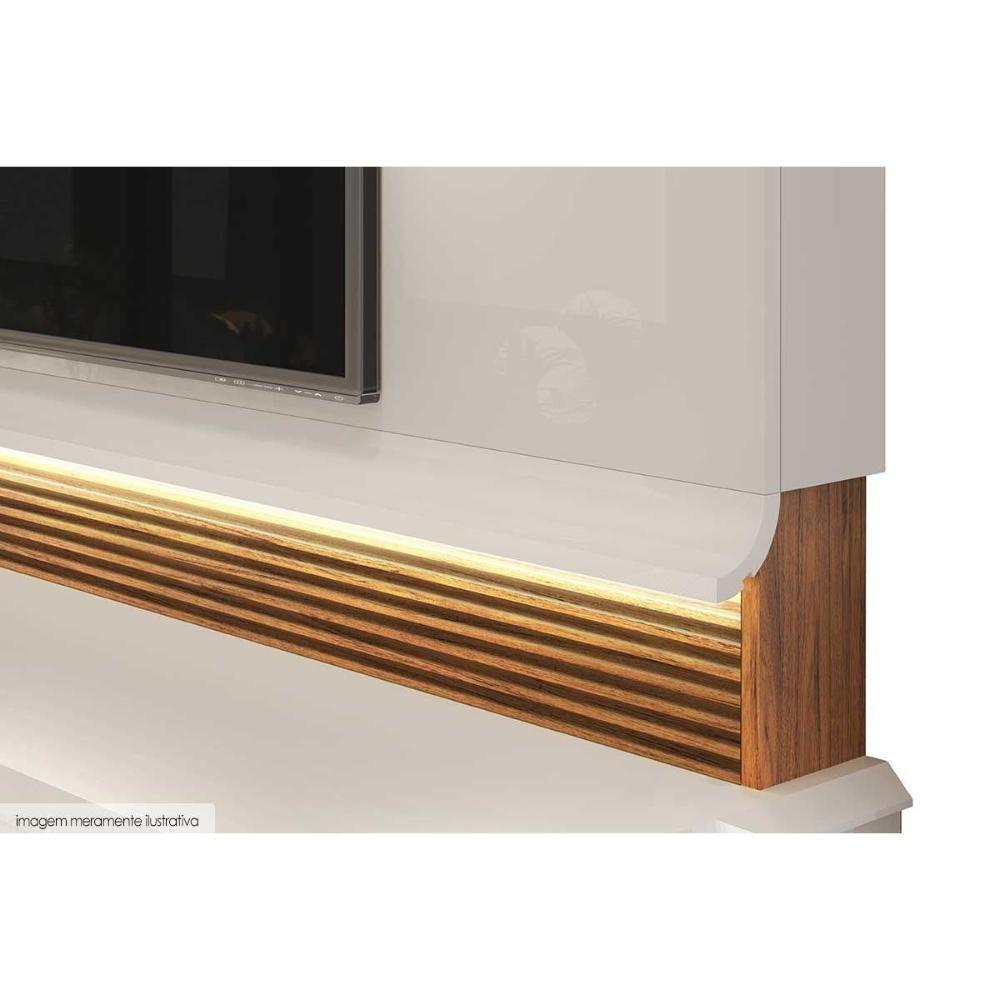 Home P/ Tv Até 75 Pol Lord C/ 4 Porta 240x200cm Off White/freijó - Dj Móveis - 8