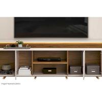 Home P/ Tv Até 75 Pol Lord C/ 4 Porta 240x200cm Off White/freijó - Dj Móveis - 10