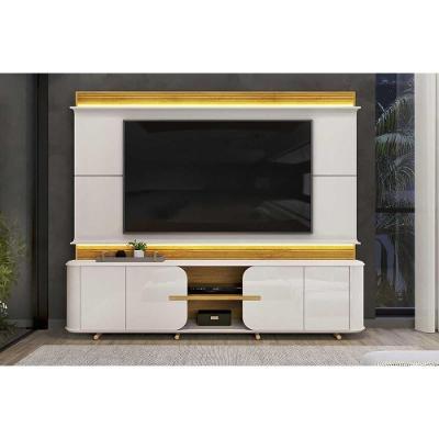 Home P/ Tv Até 75 Pol Lord C/ 4 Porta 240x200cm Bali/cedro - Dj Móveis