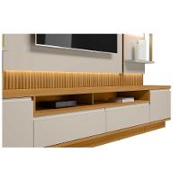 Home P/ Tv Até 70 Pol São Paulo Ripado C/ 3 Gav. 3 Prateleiras E Leds 238x198cm Tauari/off White Fosco - Linea Brasil - 7