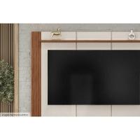 Home P/ Tv Até 75 Pol Helo C/ 4 Portas Off White/freijó - Dj Móveis