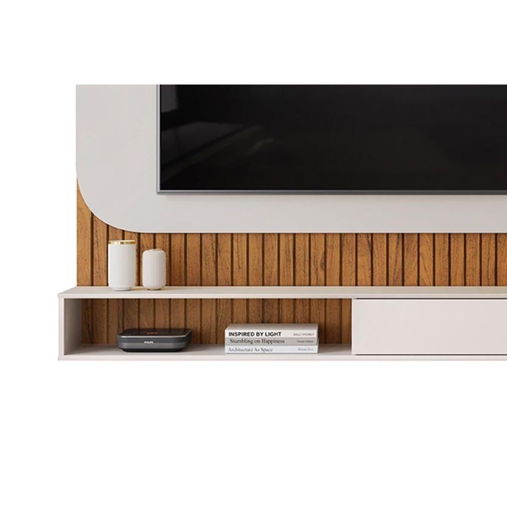 Home P/ Tv Até 65 Pol Tom 150x139cm Freijo/off White - Dj Móveis - 3