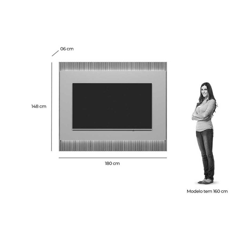 Home P/ Tv Até 70 Pol São Paulo 180x148cm Tauari/off White Fosco - Linea Brasil - 2