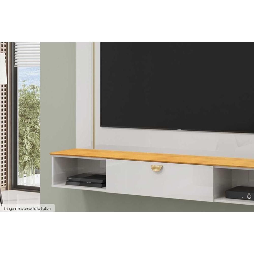 Home P/ Tv Até 70 Pol Iza 176x152cm Off White/freijó - Dj Móveis - 8