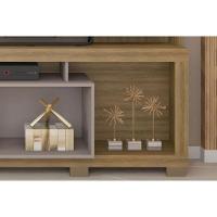 Home P/ Tv Até 70 Pol Formosa C/ Nicho E Pés 210x207cm Freijo/off White - Caemmun - 3