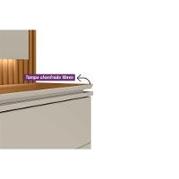 Home P/ Tv Até 75 Pol Guararapes C/ 2 Portas E Led 215x191cm Nature/off White - Linea Brasil