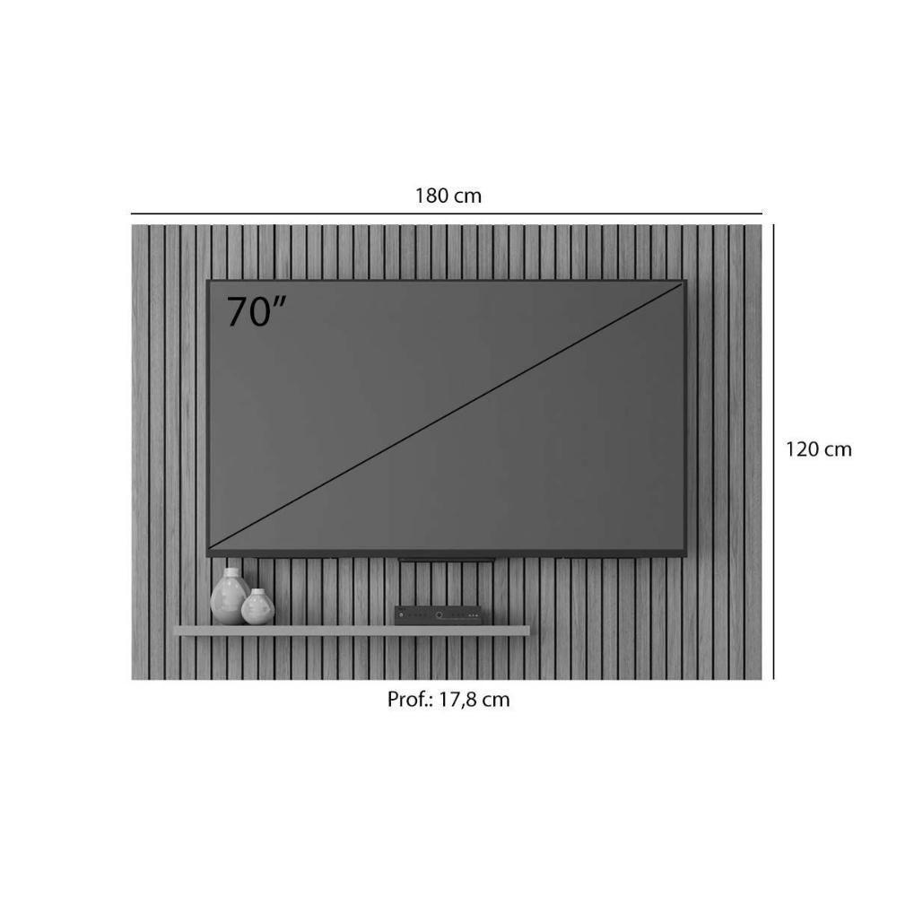 Home P/ Tv Até 70 Pol Aegon 180x120cm Freijo/off White - Caemmun - 2