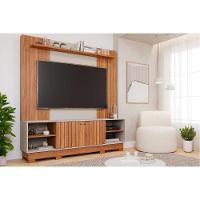 Home P/ Tv Até 70 Pol Caribe 1.8 Ripado C/ 2 Portas E 4 Nichos 180x196cm Cinamomo/off White - Permóbili - 1