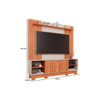 Home P/ Tv Até 70 Pol Caribe 1.8 Ripado C/ 2 Portas E 4 Nichos 180x196cm Cinamomo/off White - Permóbili
