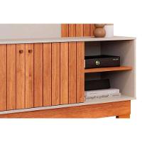 Home P/ Tv Até 70 Pol Caribe 1.8 Ripado C/ 2 Portas E 4 Nichos 180x196cm Cinamomo/off White - Permóbili - 6