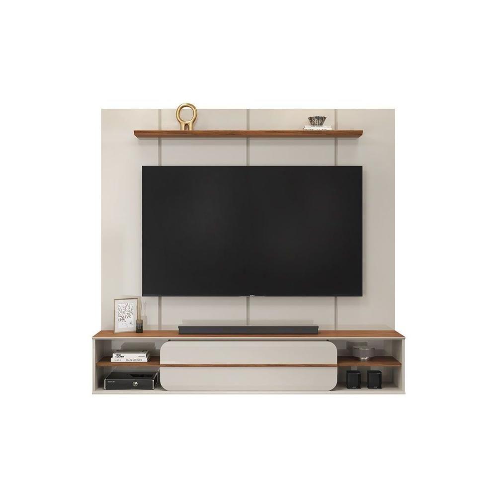 Home P/ Tv Até 70 Pol Alana 169x180cm Off White/freijó - Dj Móveis - 9