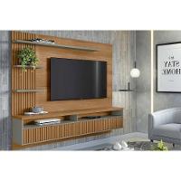 Home P/ Tv Até 65 Pol Araruna C/ 2 Porta E 3 Prateleiras 200x170cm Amêndoa/titânio - Linea Brasil - 1