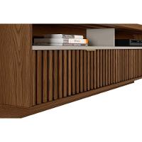 Home P/ Tv Até 65 Pol Araruna C/ 2 Porta E 3 Prateleiras 200x170cm Amêndoa/titânio - Linea Brasil - 6