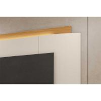 Painel Home P/ Tv Até 75 Pol Havana C/ 1 Porta E 2 Nichos 200x163cm Tauari/off White Fosco - Linea Brasil - 5