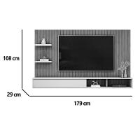Painel Home P/ Tv Até 60 Pol Friz 179x108cm Cedro/bali - Dj Móveis - 7