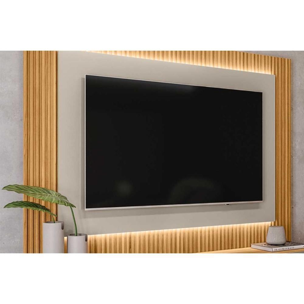 Painel Home P/ Tv Até 70 Pol São Paulo 220x148cm Tauari/gris Fosco - Linea Brasil - 4