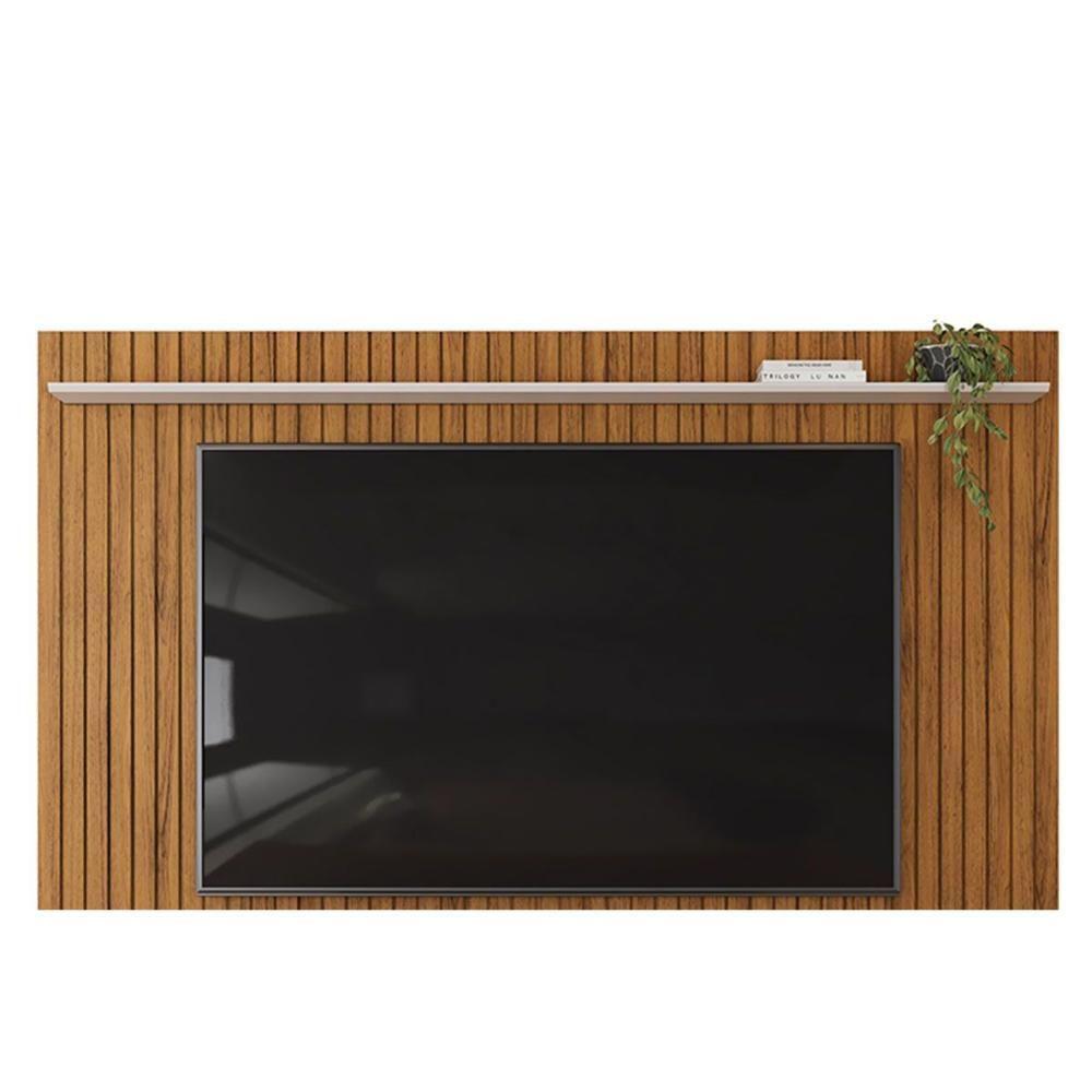 Painel Home P/ Tv Até 70 Pol Rio 193x136cm Freijo/off White - Dj Móveis - 5
