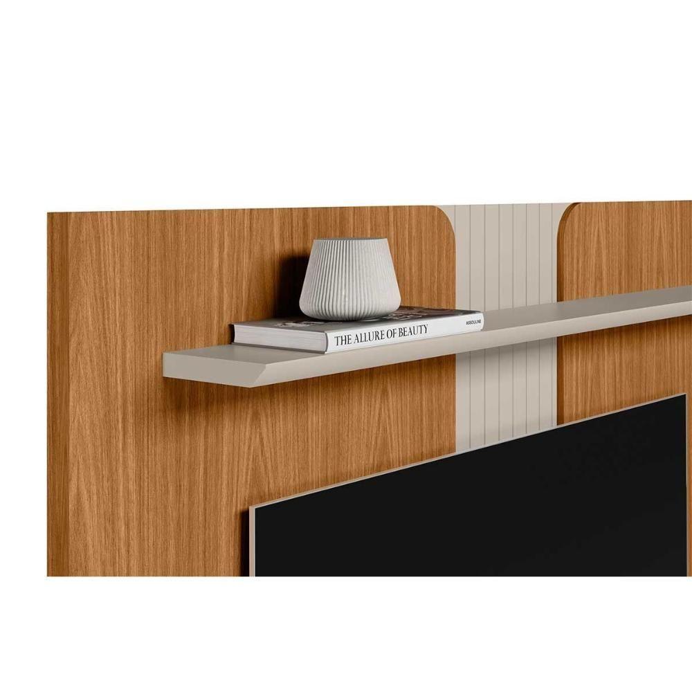 Painel Home P/ Tv Até 65 Pol Friburgo C/ 1 Porta E 1 Prateleira 160x136cm Nature/off White - Linea Brasil - 6