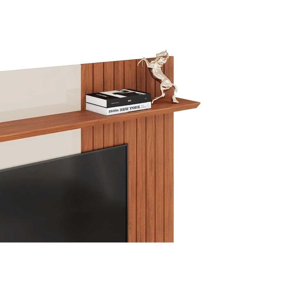 Painel Home P/ Tv Até 65 Pol Ben C/ 2 Portas 160x153cm Bali/cedro - Dj Móveis - 3