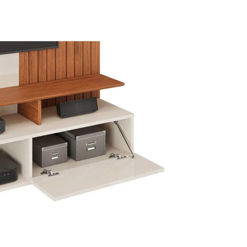 Painel Home P/ Tv Até 65 Pol Ben C/ 2 Portas 160x153cm Bali/cedro - Dj Móveis - 4