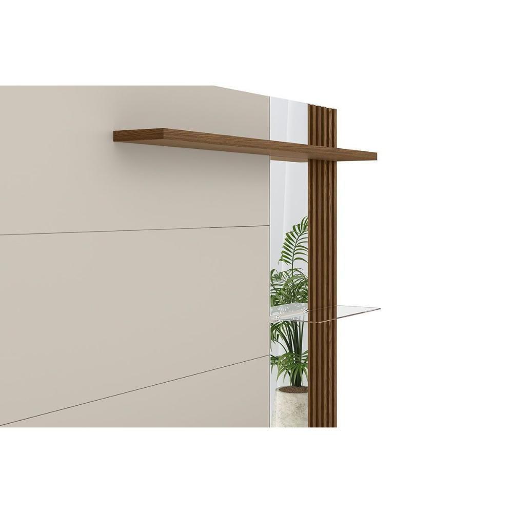 Painel Home P/ Tv Até 60 Pol Maragogi C/ 2 Porta E 2 Prateleiras 182x154cm Nature/off White - Linea Brasil - 2