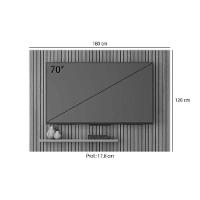 Painel Home P/ Tv Até 70 Pol Aegon 180x120cm Freijo/off White - Caemmun - 2