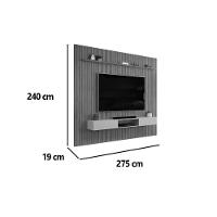 Home P/ Tv Trento 275x240cm Cedro/bali - Dj Móveis - 2
