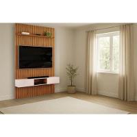 Home P/ Tv Trento 143x240cm Freijo/off White - Dj Móveis - 1