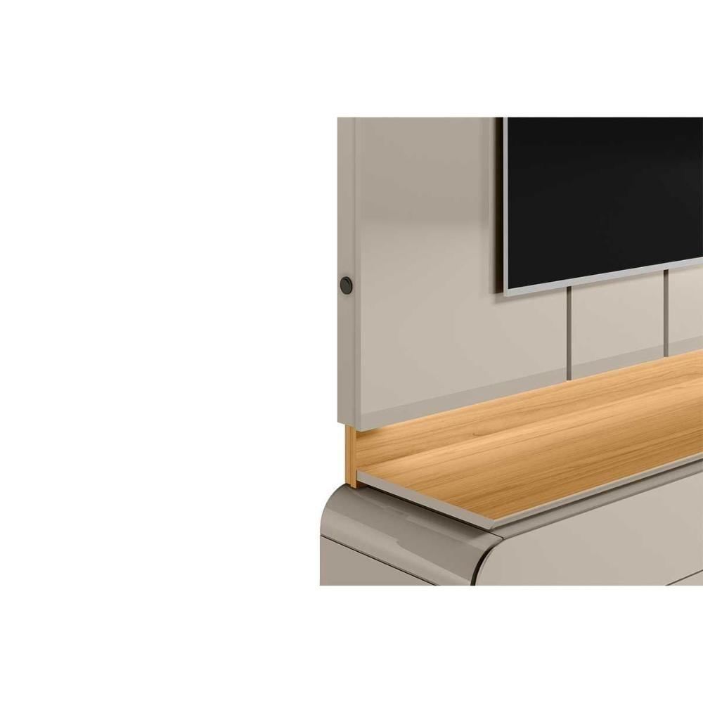 Home P/ Tv Até 75 Pol Zurique C/ 2 Porta E 1 Prateleira 200x173cm Tauari/off White Brilho - Linea Brasil - 2