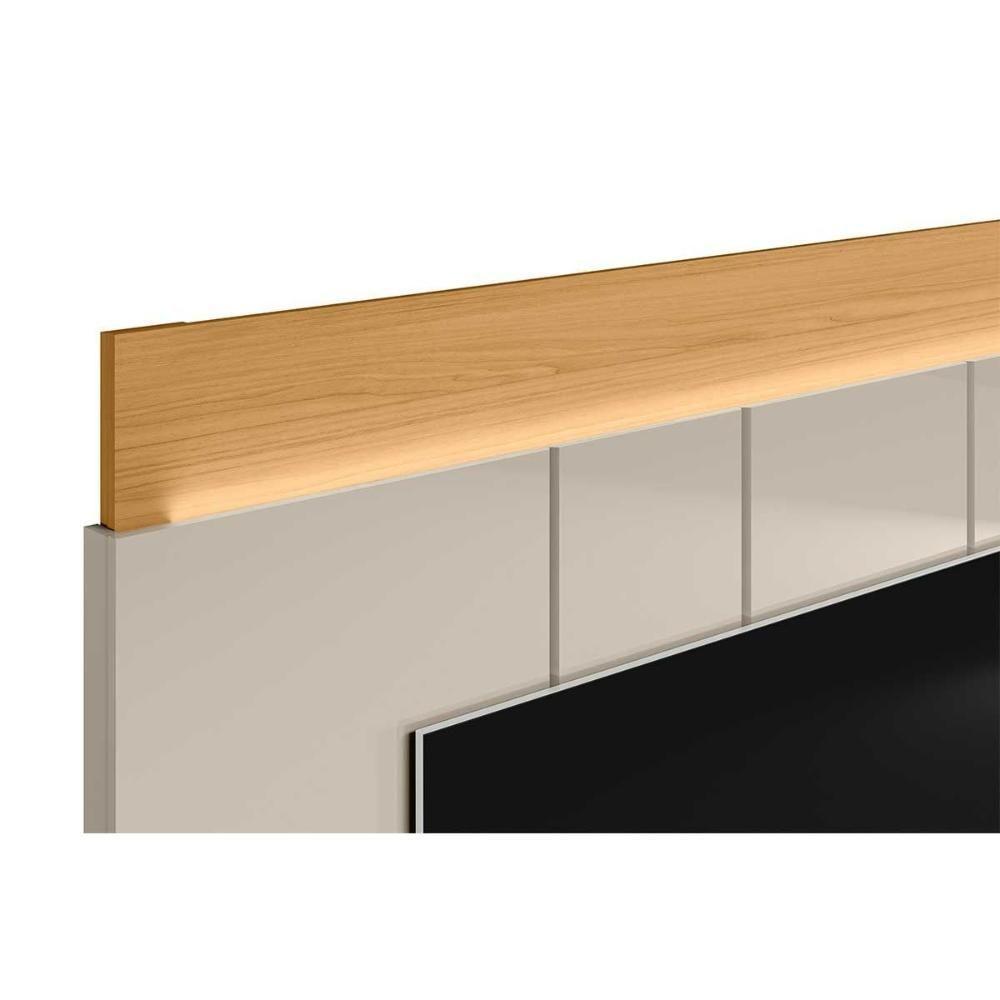 Home P/ Tv Até 75 Pol Zurique C/ 2 Porta E 1 Prateleira 200x173cm Tauari/off White Brilho - Linea Brasil - 5