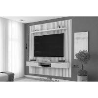 Rack Bancada C/ Painel P/ Tv Isac 223x240cm Bali/cedro - Dj Móveis - 2