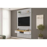 Rack Bancada C/ Painel P/ Tv Isac 183x240cm Bali/cedro - Dj Móveis - 1