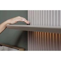 Rack Bancada C/ Painel P/ Tv Até 85 Pol Modular 2.2 Ripado 2 Portas 1 Prat. 219x250cm Tauari/gris Fosco - Linea Brasil - 8