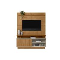 Rack Bancada C/ Painel P/ Tv Até 60 Pol Viena 1 Portas E 2 Prateleiras 185x150cm Nature/off White - Linea Brasil - 1