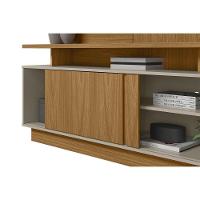 Rack Bancada C/ Painel P/ Tv Até 60 Pol Viena 1 Portas E 2 Prateleiras 185x150cm Nature/off White - Linea Brasil - 7