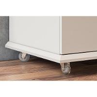 Rack Bancada C/ Painel P/ Tv Até 60 Pol Riviera Espelho E 3 Portas 216x186cm Off White/cinamomo - Permóbili - 6