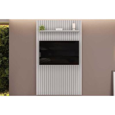 Rack Bancada C/ Painel P/ Tv Até 55 Pol Pratic Ripado 1 Prateleira 143x240cm Bali - Dj Móveis