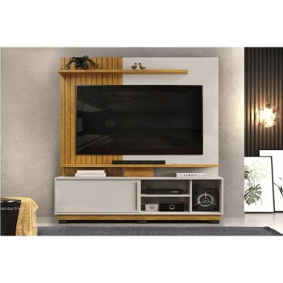 Rack Bancada C/ Painel P/ Tv Até 55 Pol Atenas 1 Porta 184x150cm Cedro/bali - Dj Móveis