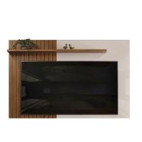 Rack Bancada C/ Painel P/ Tv Até 55 Pol Atenas 1 Porta 184x150cm Freijo/off White - Dj Móveis - 6