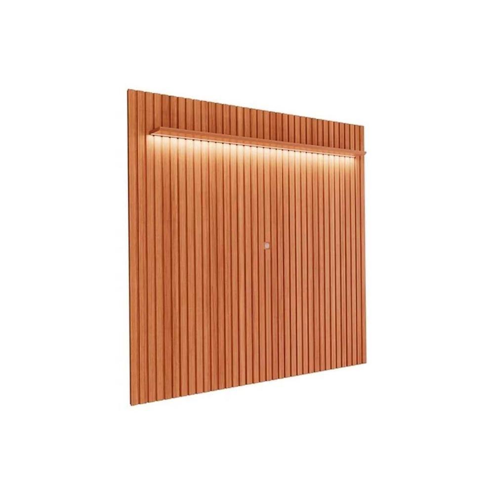 Painel Home P/ Tv Até 84 Pol Maragogi Ripado 2.3 C/ Led E Prateleira 230cm Cinamomo - Permóbili - 1