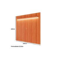 Painel Home P/ Tv Até 84 Pol Maragogi Ripado 2.3 C/ Led E Prateleira 230cm Cinamomo - Permóbili - 2