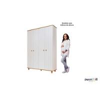 Quarto Infantil Completo Cupcake 4 Peças (guarda Roupa+cômoda+berço+estante) Qi103 Off White/nature - Permóbili Baby - 2