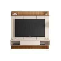 Painel Home P/ Tv Até 65 Pol Vênus Ripado C/ 1 Porta E 2 Nichos 180x171cm Off White/freijo - Caemmun - 3