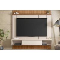 Painel Home P/ Tv Até 65 Pol Vênus Ripado C/ 1 Porta E 2 Nichos 180x171cm Off White/freijo - Caemmun - 7