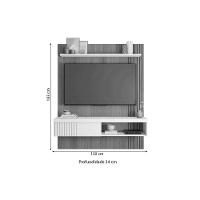 Painel Home P/ Tv Até 65 Pol Jade Ripada 150x183cm Buriti/fendi - Caemmun - 2