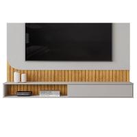 Painel Home P/ Tv Até 65 Pol Tom 150x139cm Freijo/off White - Dj Móveis - 5