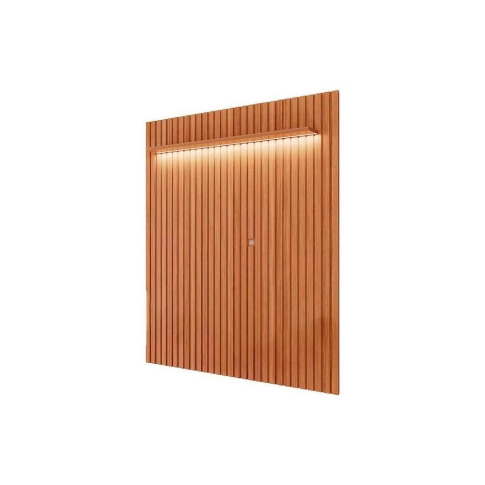 Painel Home P/ Tv Até 65 Pol Maragogi Ripado 1.85 C/ Led E Prateleira 185cm Cinamomo - Permóbili - 1