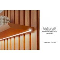 Painel Home P/ Tv Até 65 Pol Maragogi Ripado 1.85 C/ Led E Prateleira 185cm Cinamomo - Permóbili - 3